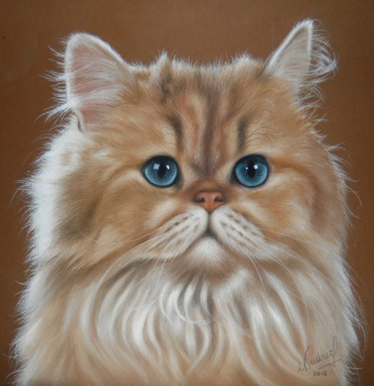 Персидские кошки в живописи